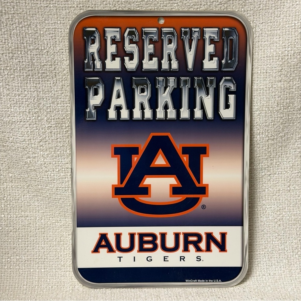 Auburn Tigers Reserved Parking  Sign